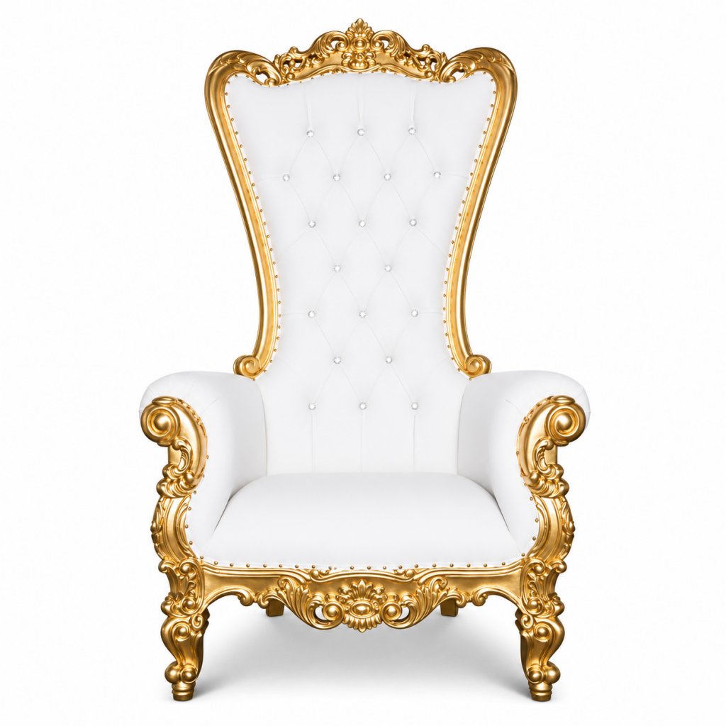 Gold Princess Throne Chair