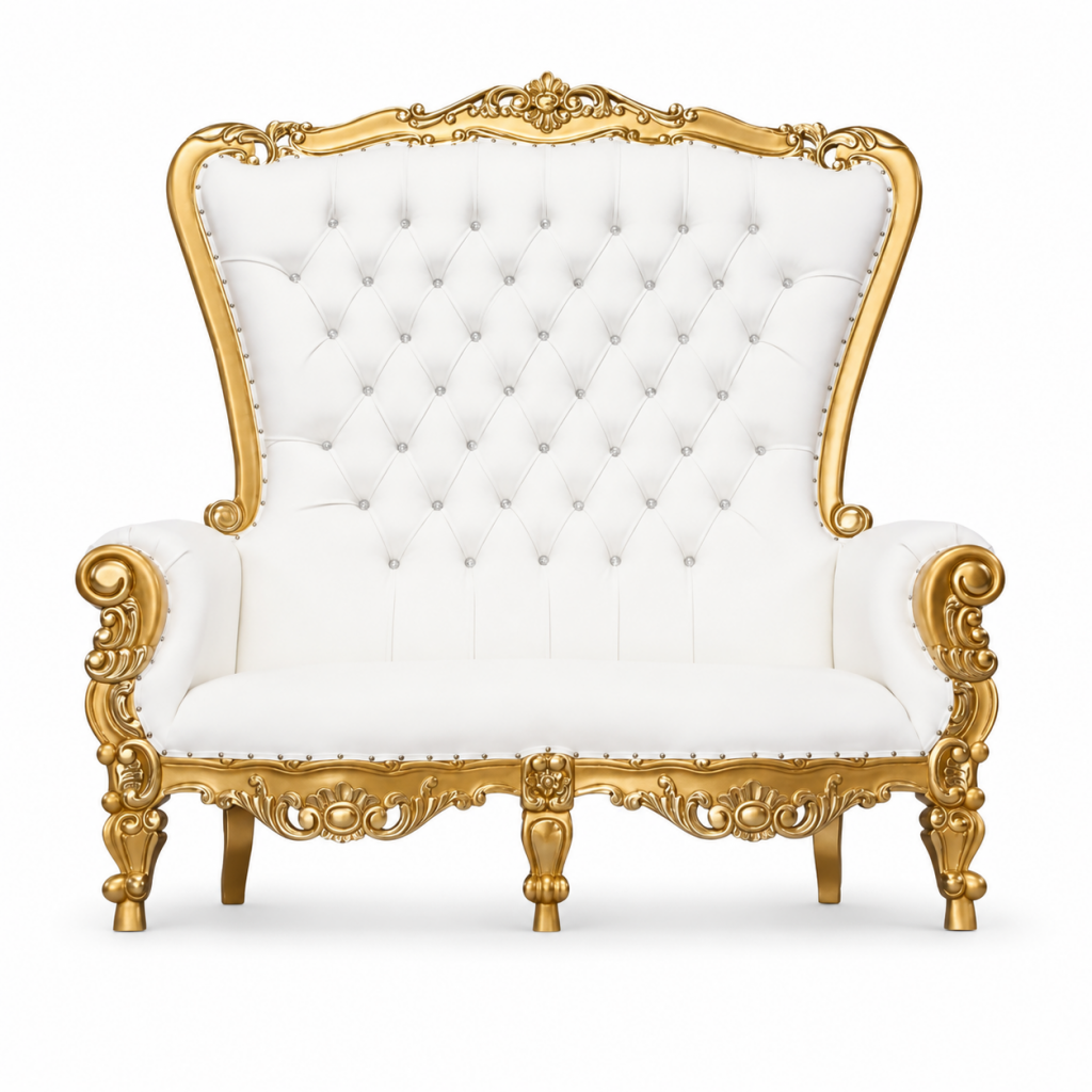 Gold Throne Loveseat