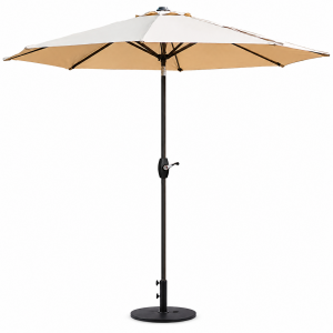 Beige outdoor shade umbrella for events with 9FT Market Umbrella Beige rental
