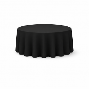 White 60in Round Tablecloth rental for a clean event table setup