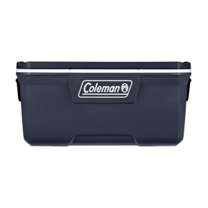 120 Quart Cooler Rental in Perris, dark gray Coleman hard cooler with fitted lid and side handles